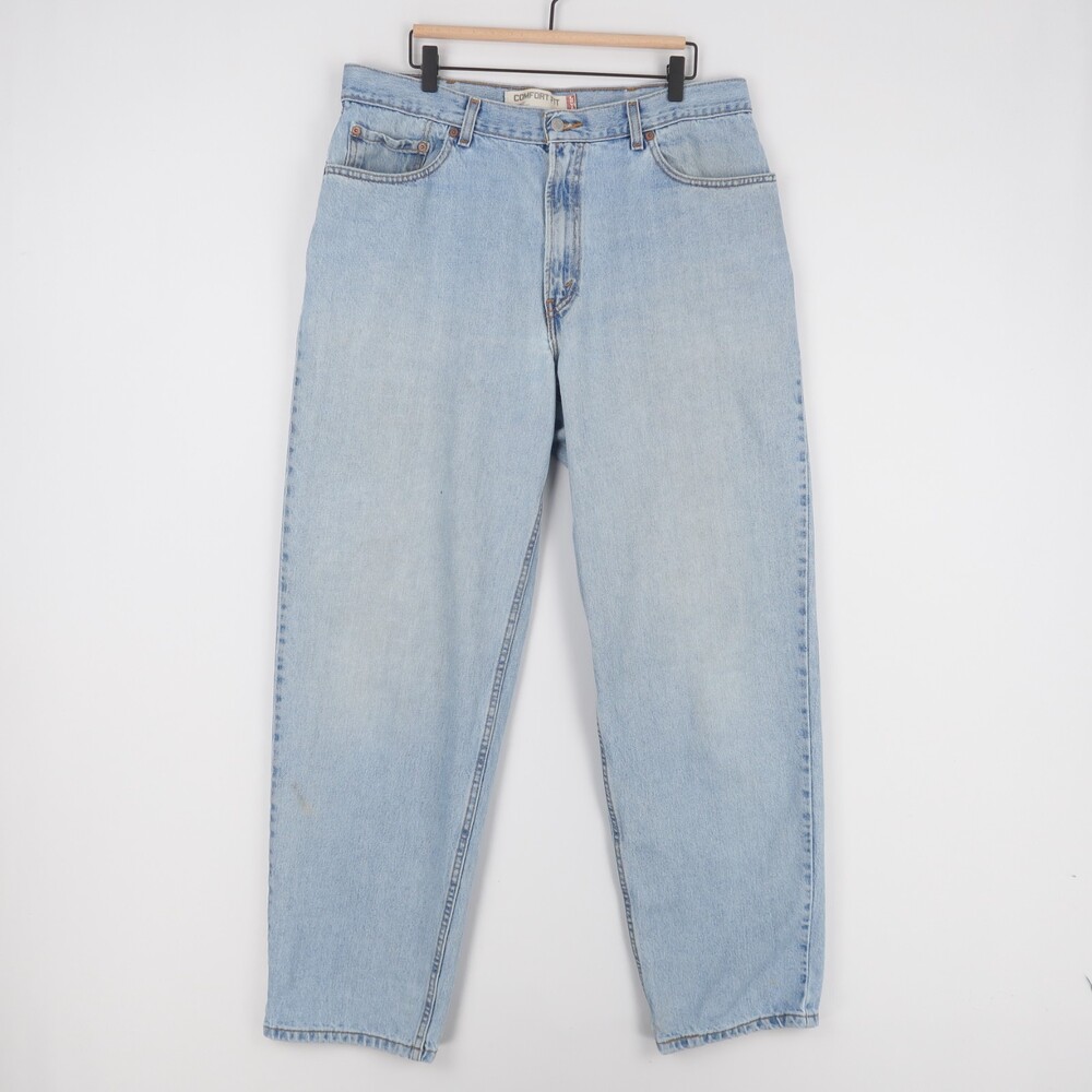 Levis 560 Jeans Mens 38x34 Light Blue Comfort Fit Tapered Leg Loose Fit